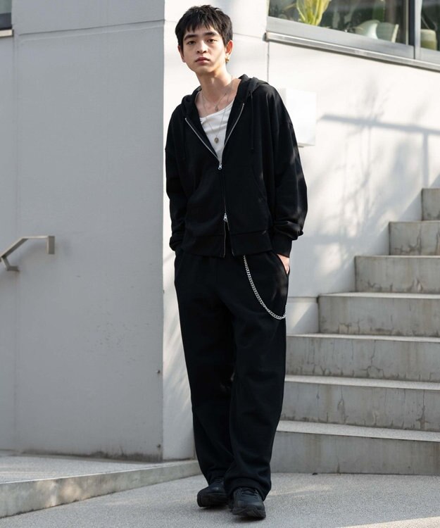 WEGO ユニセックス着用ITEM/ウエストゴム】スウェットパンツ ブラック