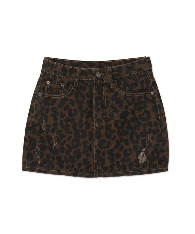 WEGO レオパードダメージミニスカパン 柄1