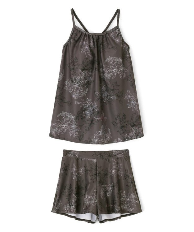 San-ai Resort（三愛水着楽園） タンキニ３点セット　13L　【San-ai Resort（サンアイリゾート）】 チャコールグレー