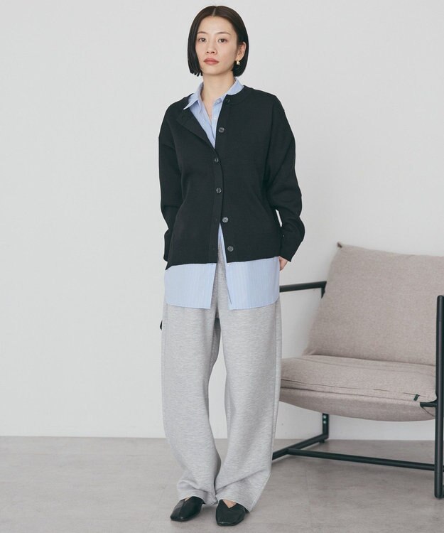 AMERICAN HOLIC クルーネックニットカーディガン Black