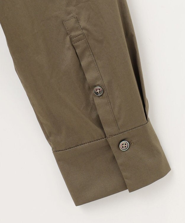 自由区 【洗える】裾刺繍エンブロイダリー ブラウス カーキ