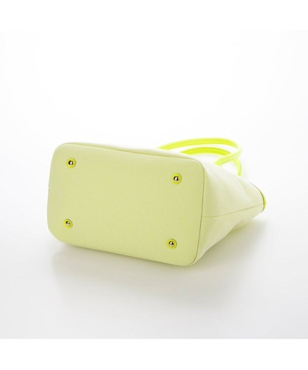 UNBILLION ペルケ perche / キャンバス・蛍光シープレザートートバッグ イエロー