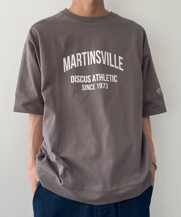 WEGO 【綿100%/MLサイズ展開】DISCUS　ルーズカレッ１００％ スミクロ