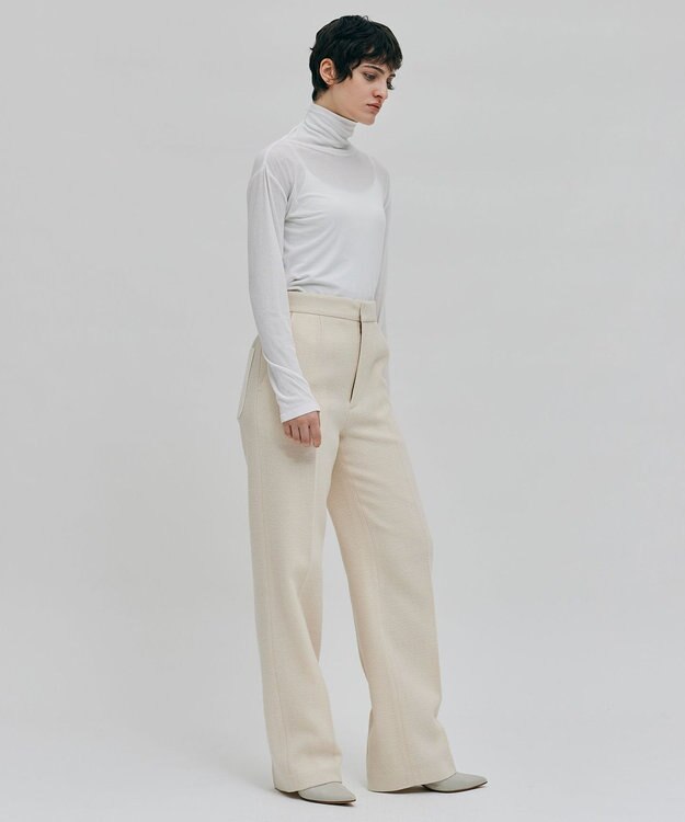 BEIGE， 【ロングセラー】SORE / シアーコットンハイネックカットソー White