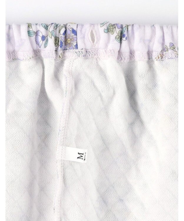 WACOAL ワコール_リラックス＆スリープ パジャマ 長袖 長ズボン 綿100％(表側・肌側) キルトニット素材 ハドンホール 上下セット 前開き ミントン NDW416 /ワコール パープル