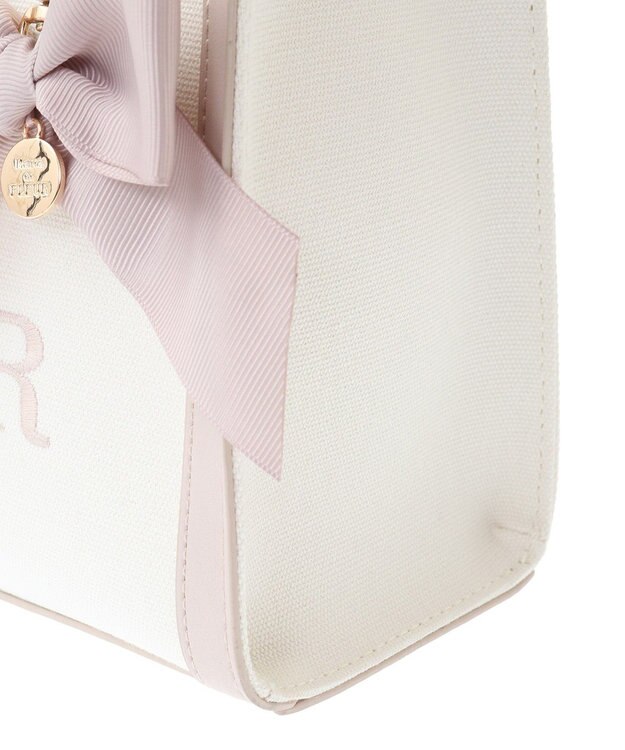 Maison de FLEUR ロゴ刺繍キャンバス2Wayトートバッグ Pink
