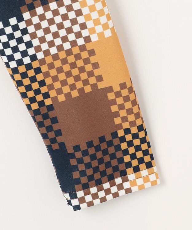 23区GOLF 【WOMEN】【吸水速乾・UVケア】 チェック柄プリント 長袖シャツ イエロー系3