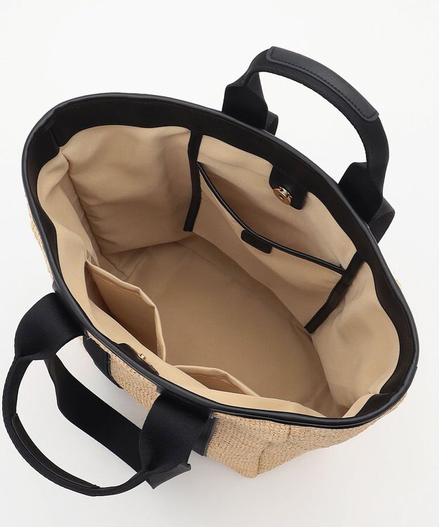 自由区 【2WAY】ハンドルラフィア トートバッグ ナチュラル