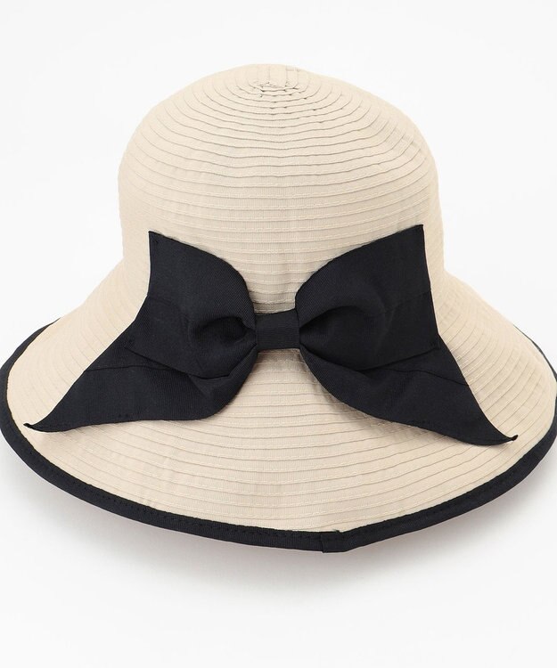 ANY SIS 【洗える】グログランリボン ハット ベージュ系