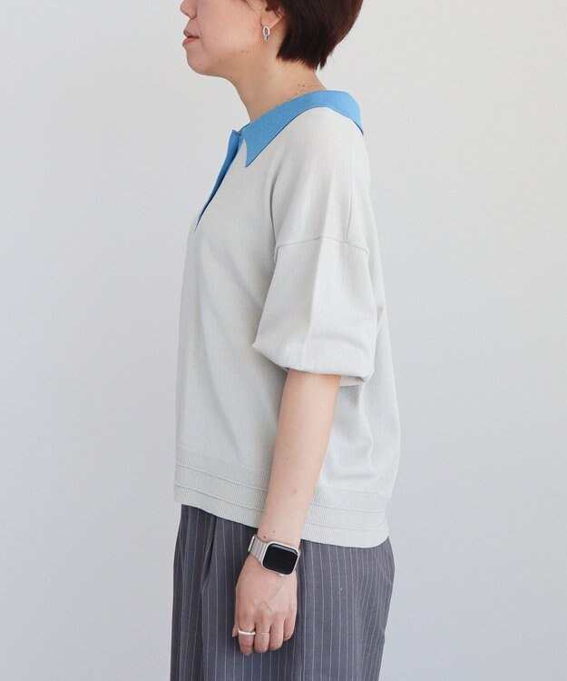 CRAFT STANDARD BOUTIQUE ポロニットプルオーバー Light Gray