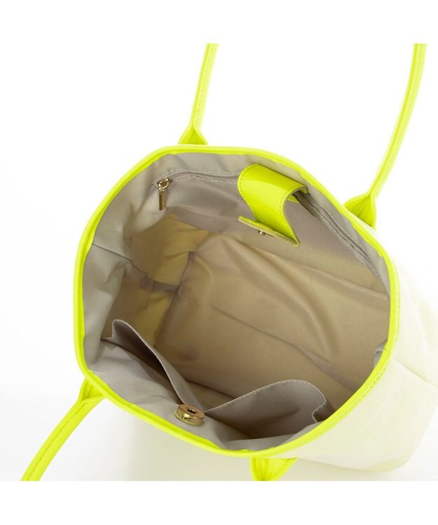 UNBILLION ペルケ perche / キャンバス・蛍光シープレザートートバッグ イエロー