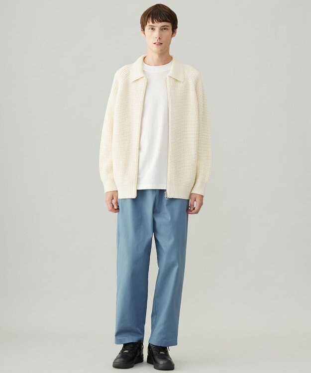 UNFILO MENS 【新色追加】FINE MOVE デニム イージーギャザーパンツ [24年商品] スモーキー ブルー