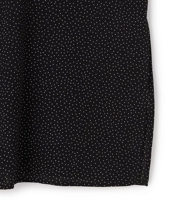 uncrave ドットプリント シャツ ブラック×ホワイト