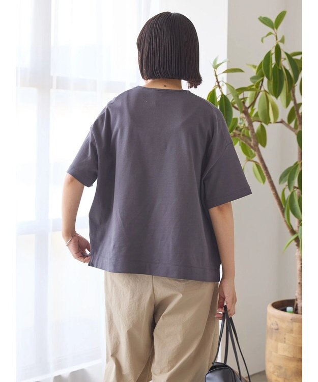 AMERICAN HOLIC カフタン５分袖カットプルオーバー Charcoal Gray