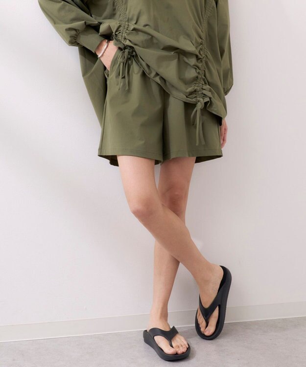 OP／FILA 【Ocean Pacific】らくティブ｜イージーハーフパンツ カーキ