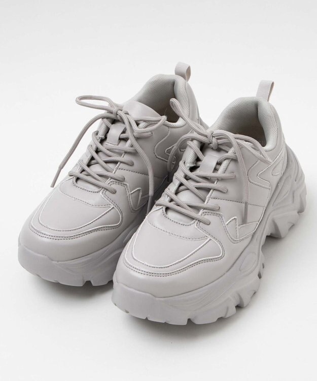 WEGO 厚底ダッドスニーカー ライトグレー