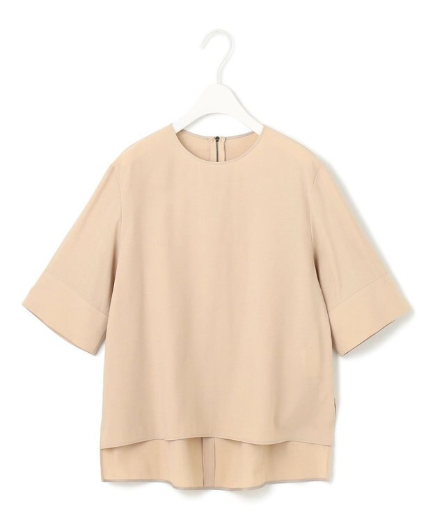 ICB L 【接触冷感・UVカット・洗える】 T/Rドライリネン Tブラウス ベージュ系