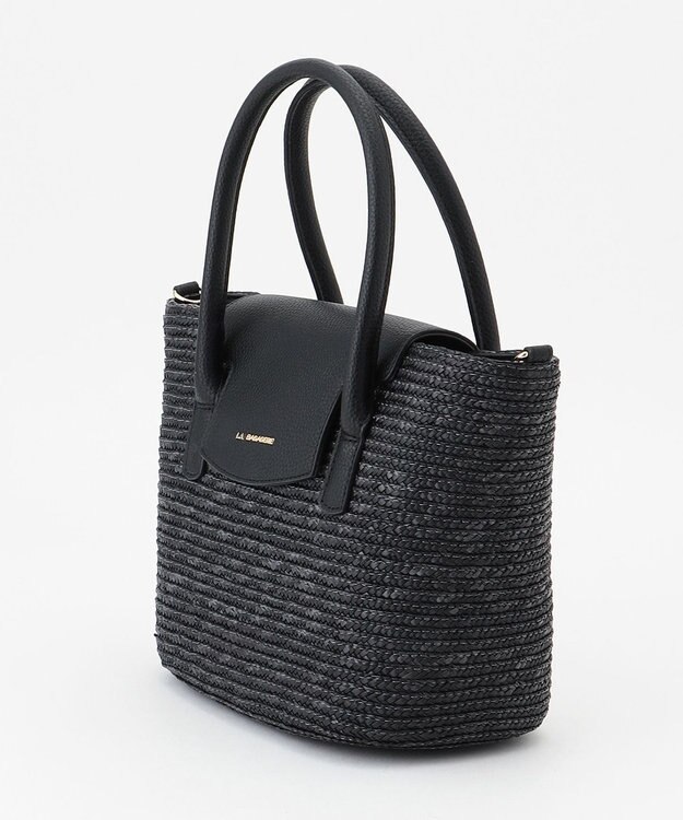 LA BAGAGERIE フラップ2WAYかごトートバッグ ブラック