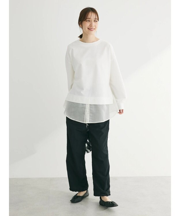 Green Parks 前後２ｗａｙシアードッキングチュニック Off White