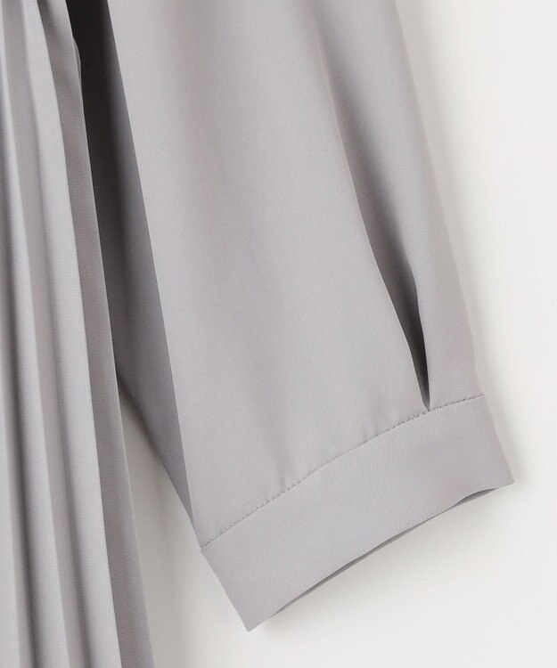 ANY SIS 【AIコラボ】スタンドカラープリーツ ワンピース ライトグレー