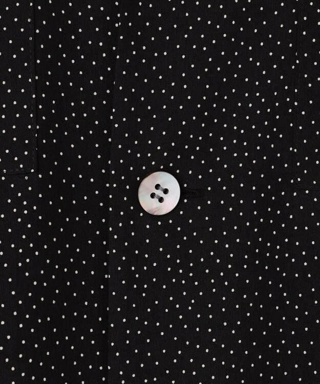 uncrave ドットプリント シャツ ブラック×ホワイト