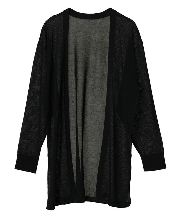 CRAFT STANDARD BOUTIQUE シアーニットトッパーカーディガン Black