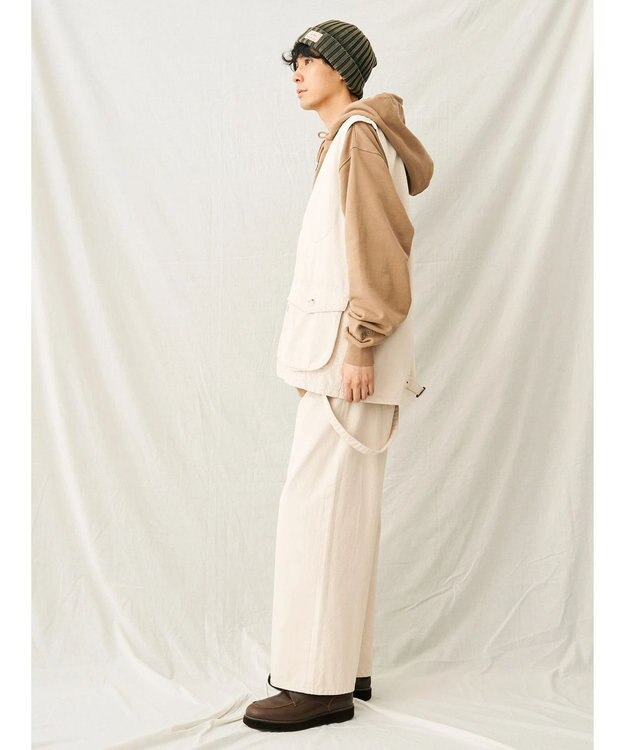 CRAFT STANDARD BOUTIQUE 【２ｗａｙ】デニムサロペットパンツ Ivory
