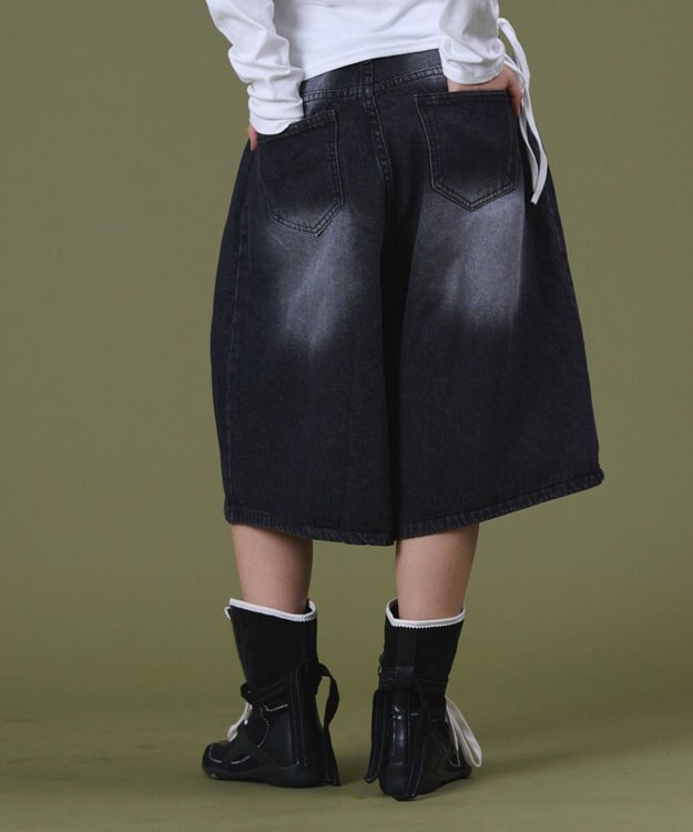 WEGO バギーハーフデニム ブラック