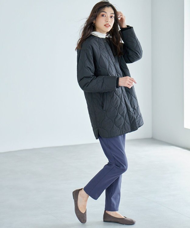 ANY 【蓄熱保温/撥水/洗濯機可能】撥水ウォームキルトブルゾン ブラック