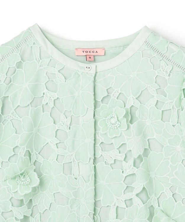 TOCCA FLOATING FLOWER ブラウス ライトグリーン系