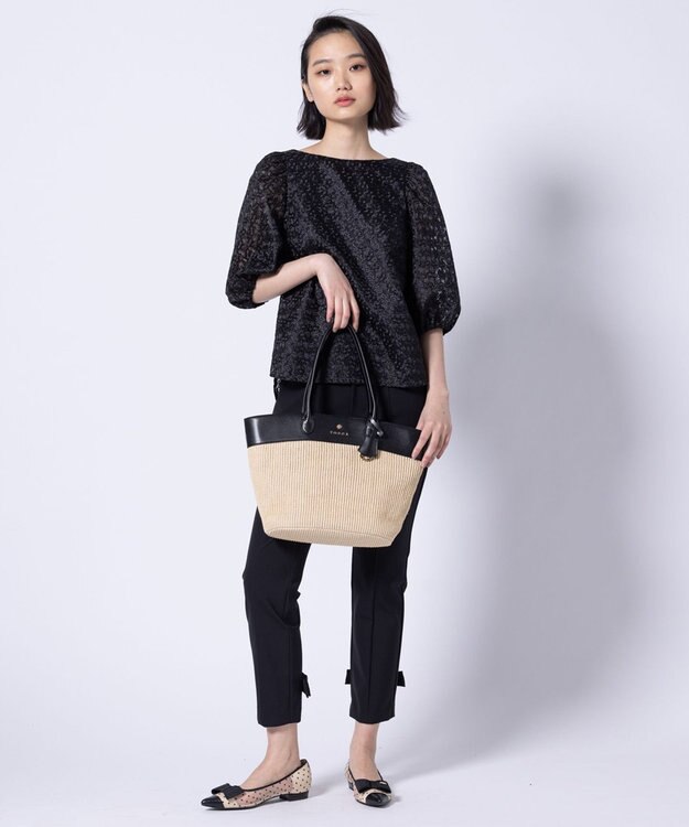 TOCCA 【A4サイズ対応】COLOR of AUBE BASKET かごバッグ ブラック