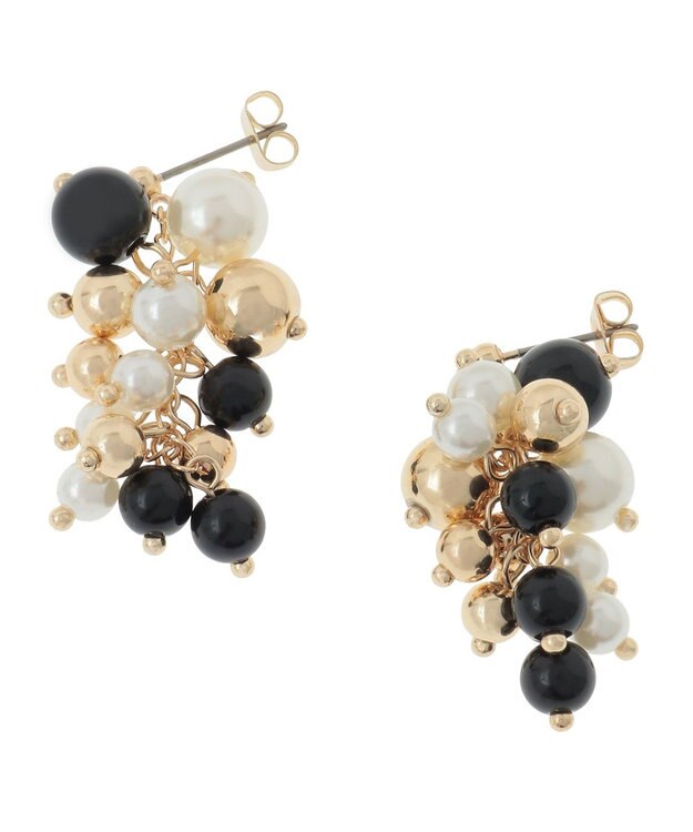 YECCA VECCA パールMIXボリュームピアス Gold