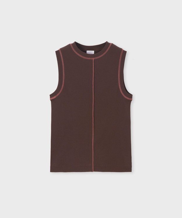 Paul Smith コントラストステッチ ノースリーブ ブラウン