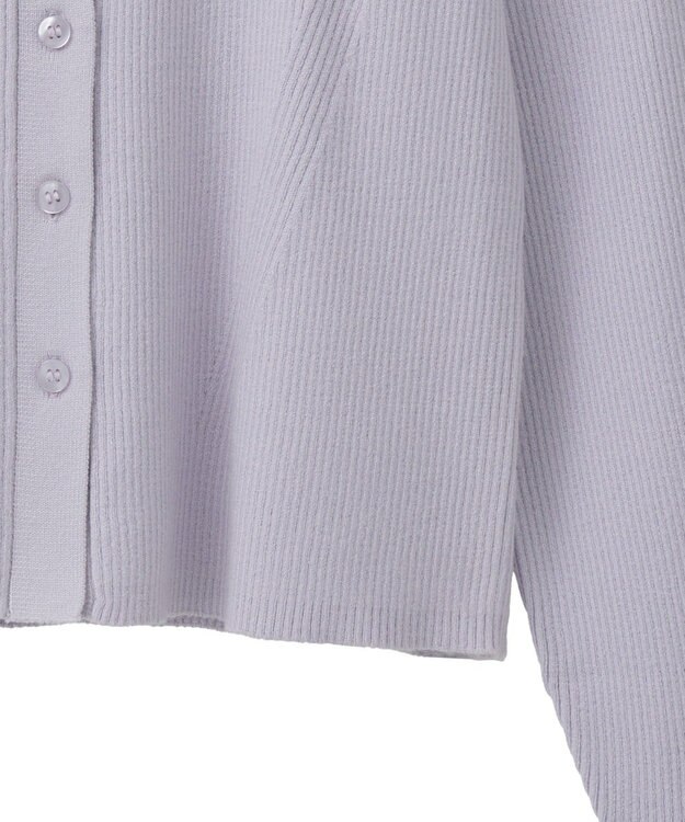 AMERICAN HOLIC バイパチ襟付き前あきリブプルオーバー ライラック