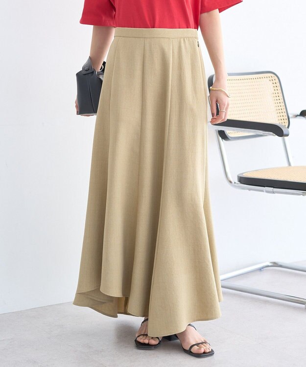 earth music&ecology 【セットアップ対応】キリカエフレアスカート Light Beige