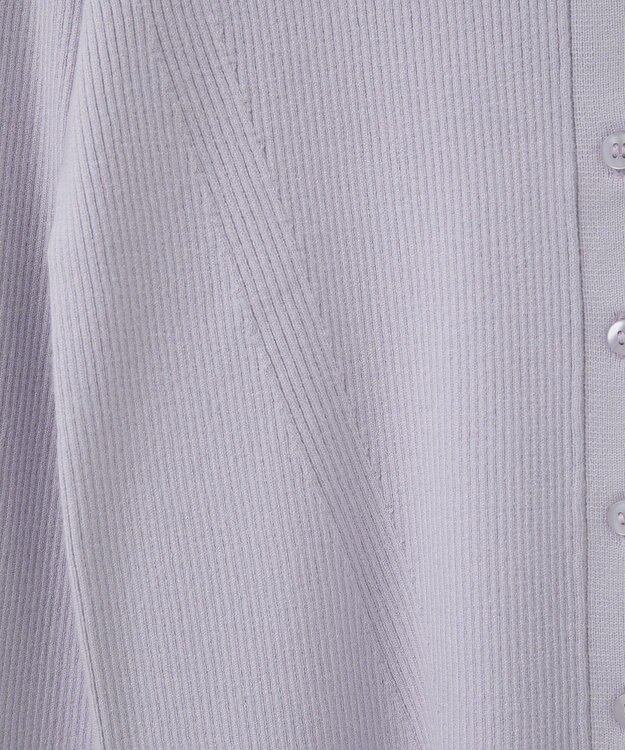 AMERICAN HOLIC バイパチ襟付き前あきリブプルオーバー ライラック