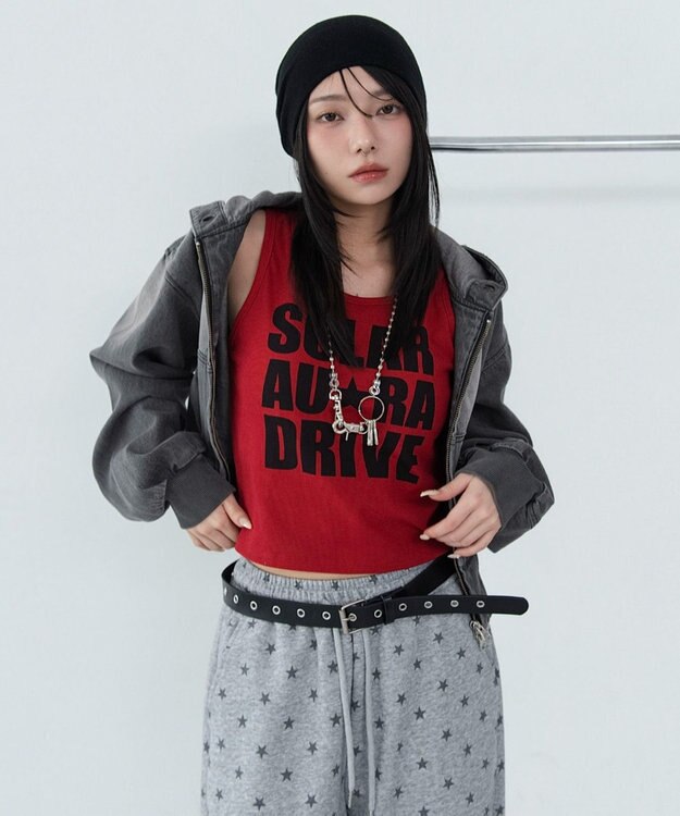 WEGO 【カップ付き】グラフィックカップインタンク 柄7