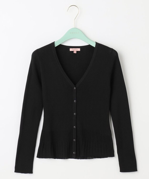 TOCCA 【洗える！】AJISAI VNECK カーディガン ブラック系