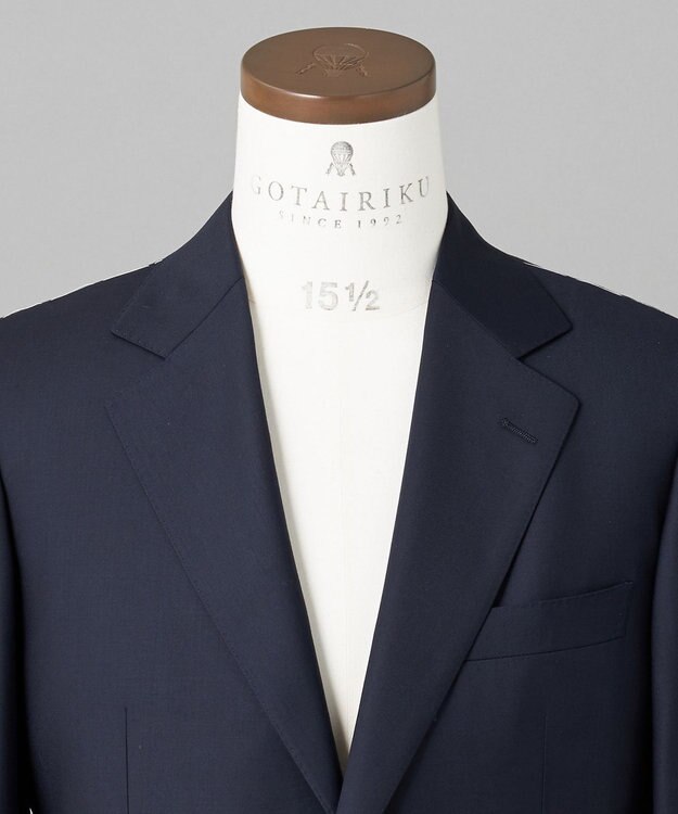 GOTAIRIKU シワになりにくい【御幸毛織/みゆきけおり】Superior160s 3ピーススーツ（ネイビー） ネイビー系