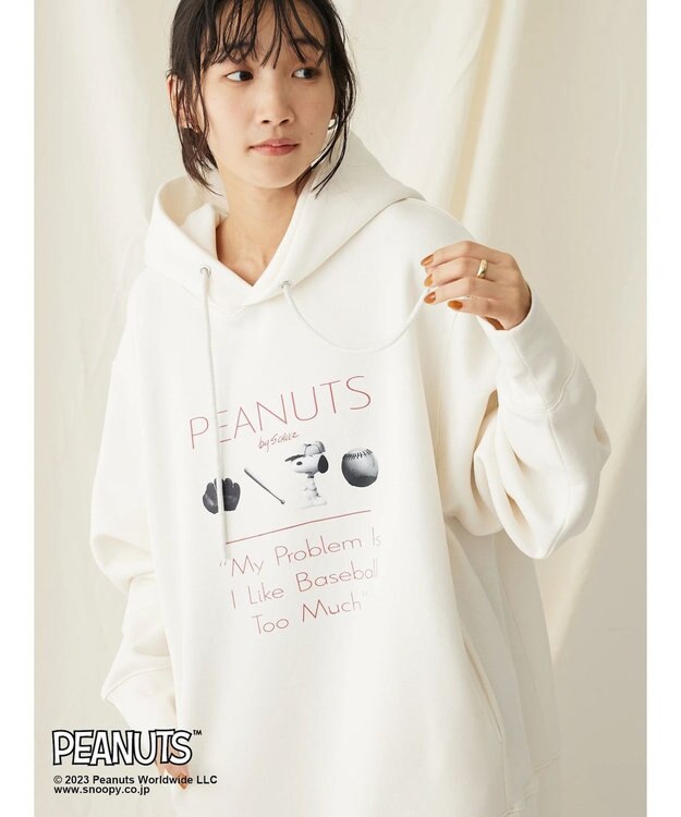 CRAFT STANDARD BOUTIQUE ＰＥＡＮＵＴＳ裏起毛スウェットパーカー Ivory