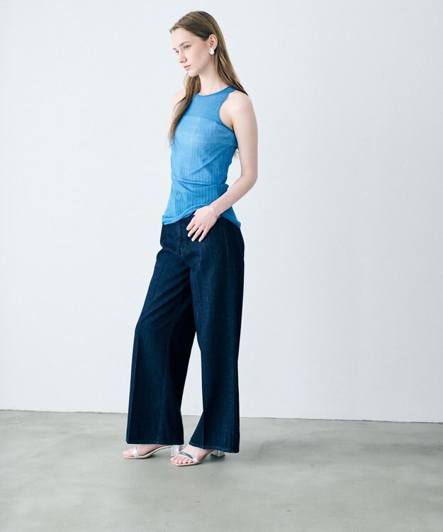 uncrave ランダムリブシアーニット タンクトップ ロイヤルブルー