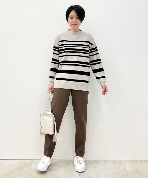 自由区 【吸湿発熱・Sサイズ有】ソフトウォーム テーパードパンツ カーキ系