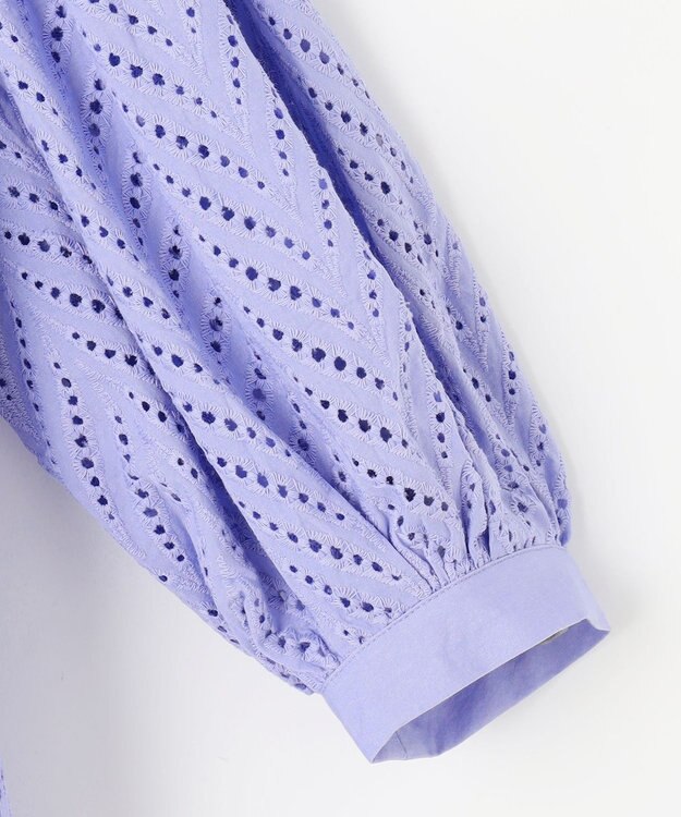 ANY L 【洗濯機可】エンブロイダリーブラウス ラベンダー