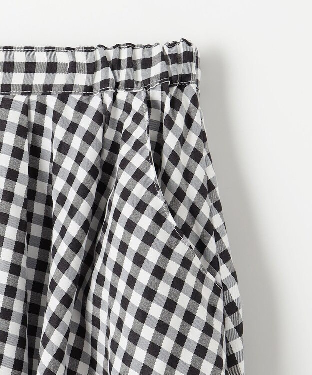 組曲 KIDS 【150-160㎝】フレアーギンガム ショートパンツ ブラック系3