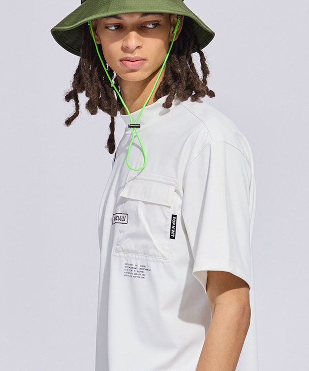 PW CIRCULUS 【MEN】ポケットモックネック ゴルフ ホワイト系