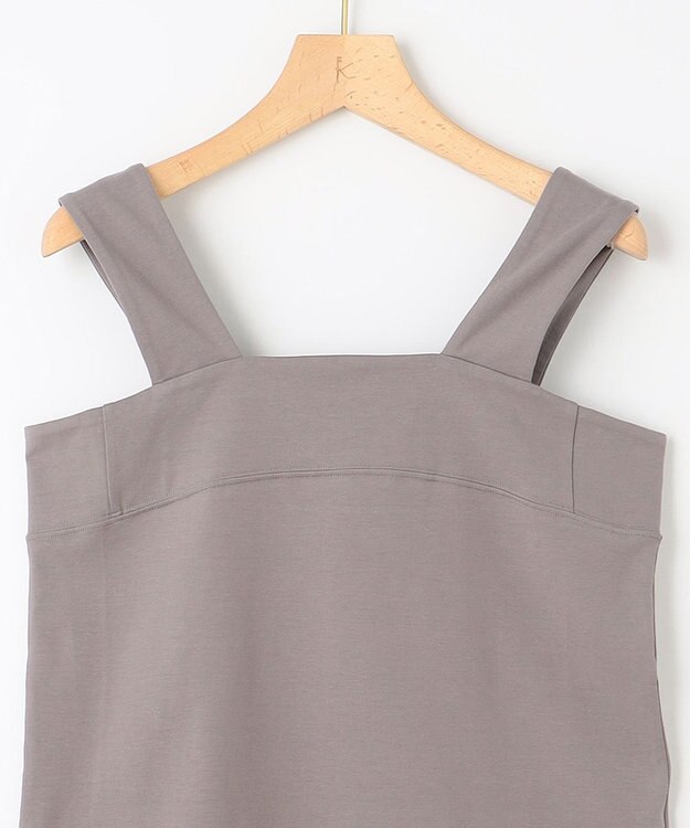 組曲 ストレッチ スクエアタンク ブラウン系