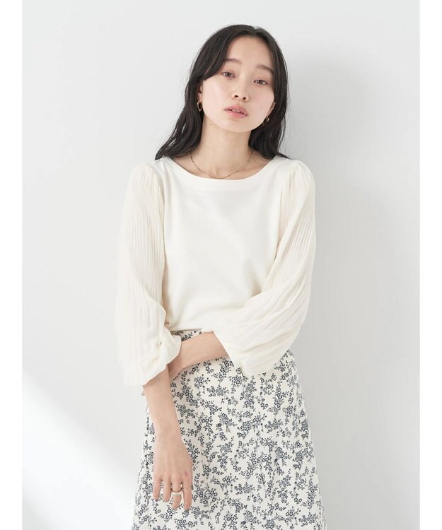 earth music&ecology マジョリカプリーツプルオーバー Off White