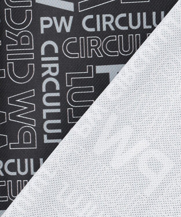 PW CIRCULUS 【MEN】PW LOGO 総柄ポロシャツ ゴルフ ブラック系5