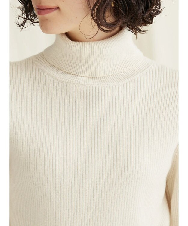CRAFT STANDARD BOUTIQUE リブタートルネックニットプルオーバー Ivory