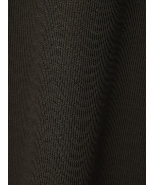 Green Parks リブカットＩラインワンピース Dark Khaki